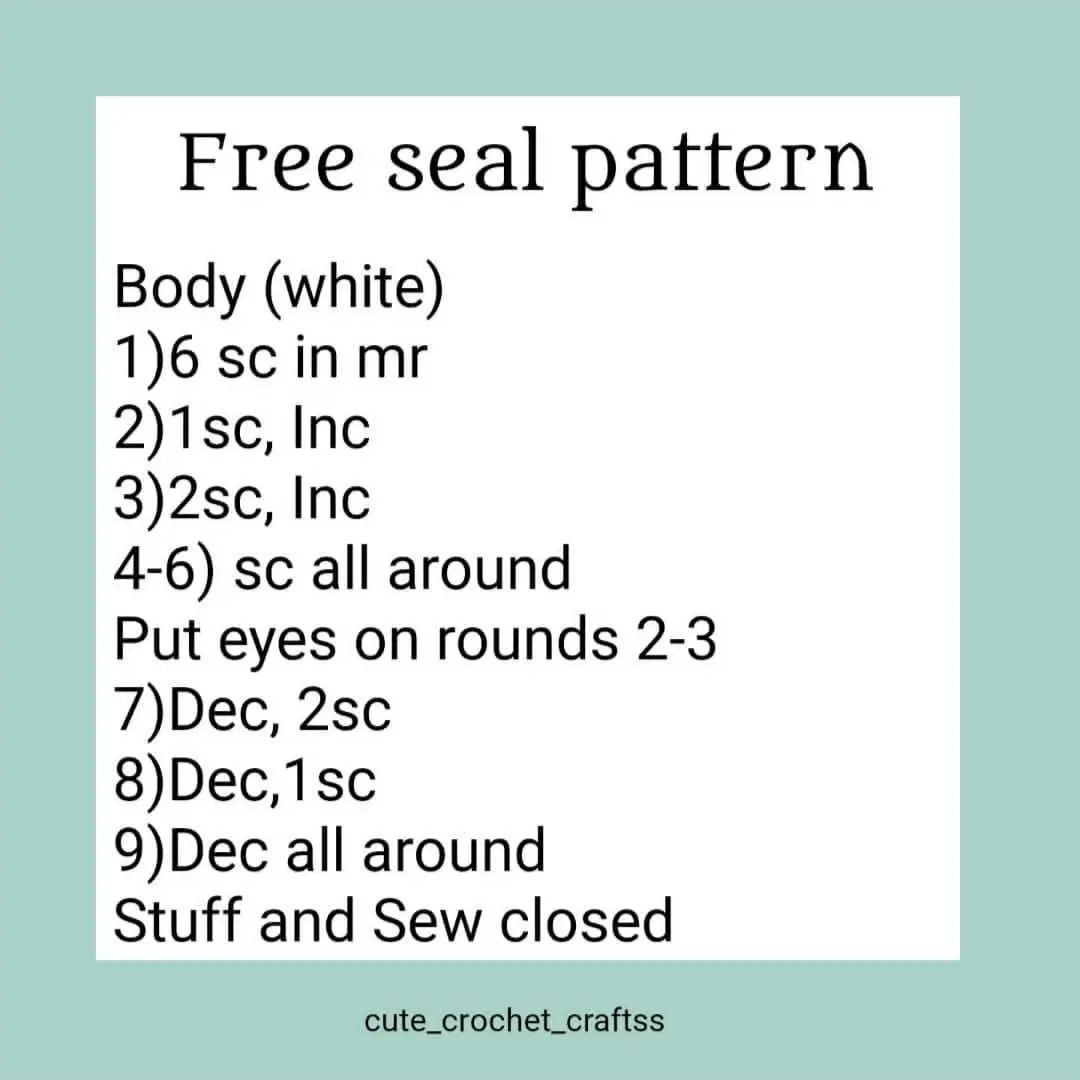 free seal pattern