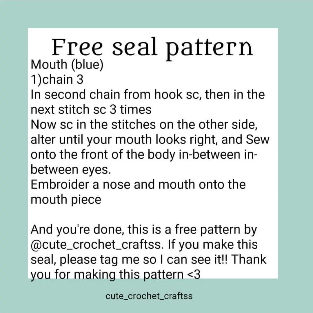 free seal pattern