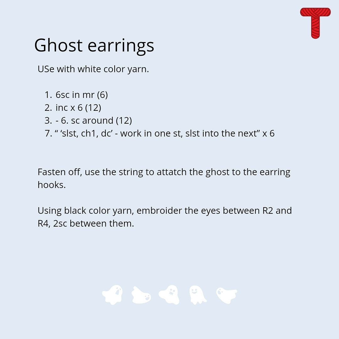 halloween earrings free pattern