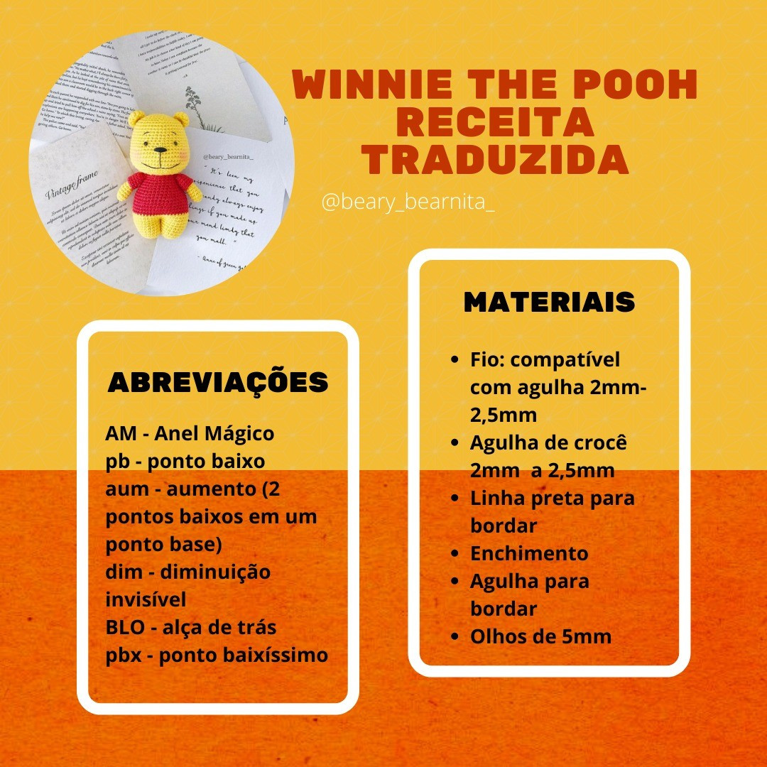 Hoje eu trouxe a tradução dessa receita linda da @beary_bearnita_