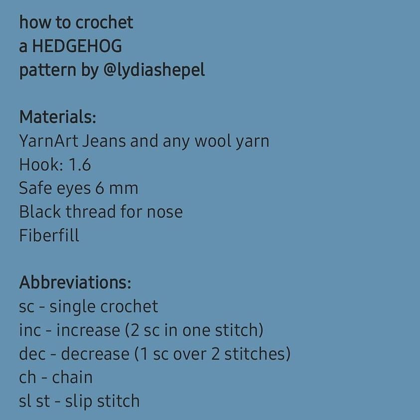 how to crochet a hedgehog