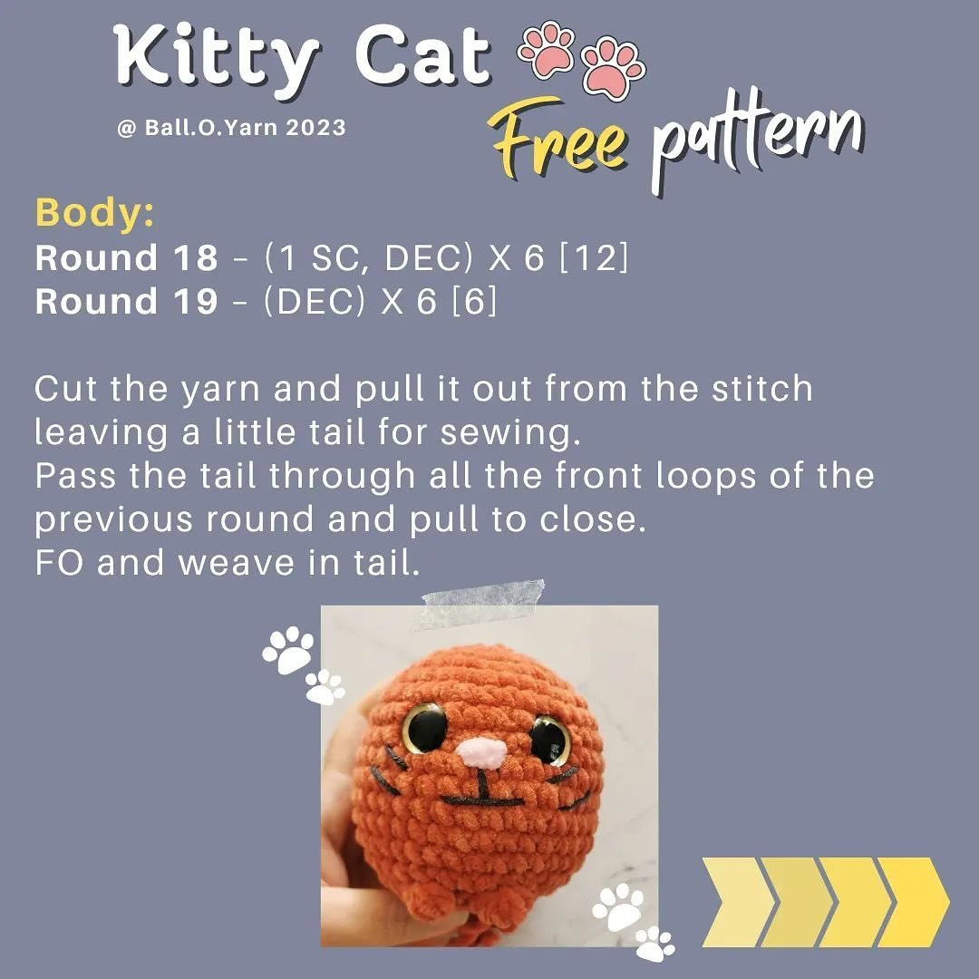 kitty cat free pattern