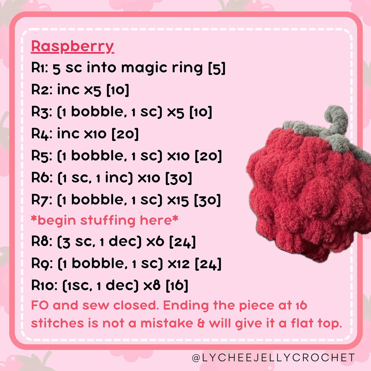 little crochet raspberry ❤️