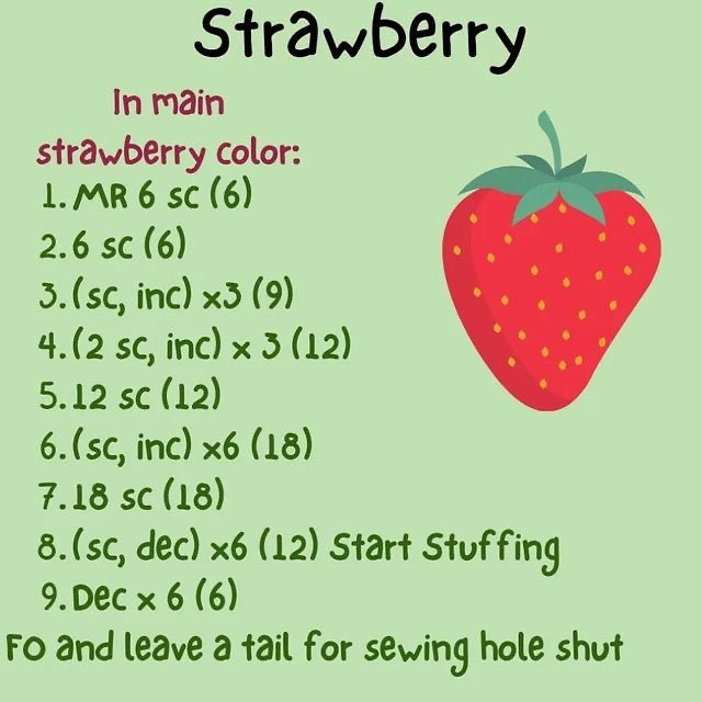 little strawberry pattern