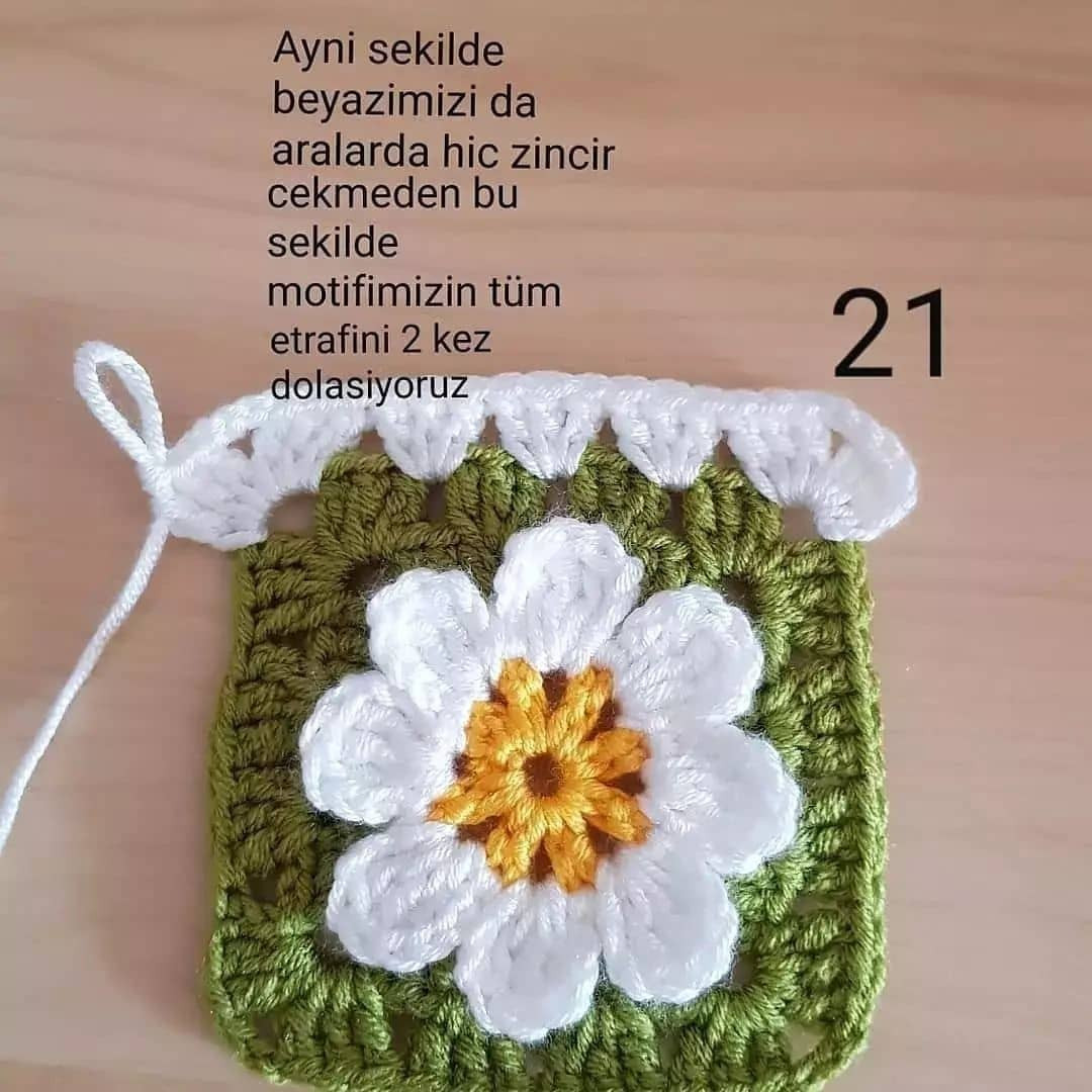 Merhaba benim cok sevdigim kare motifler...