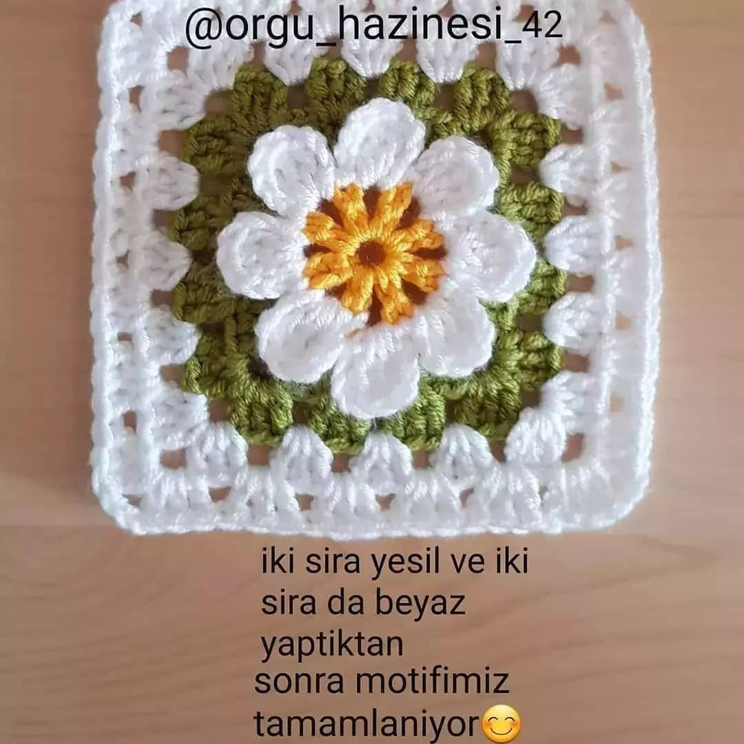 Merhaba benim cok sevdigim kare motifler...