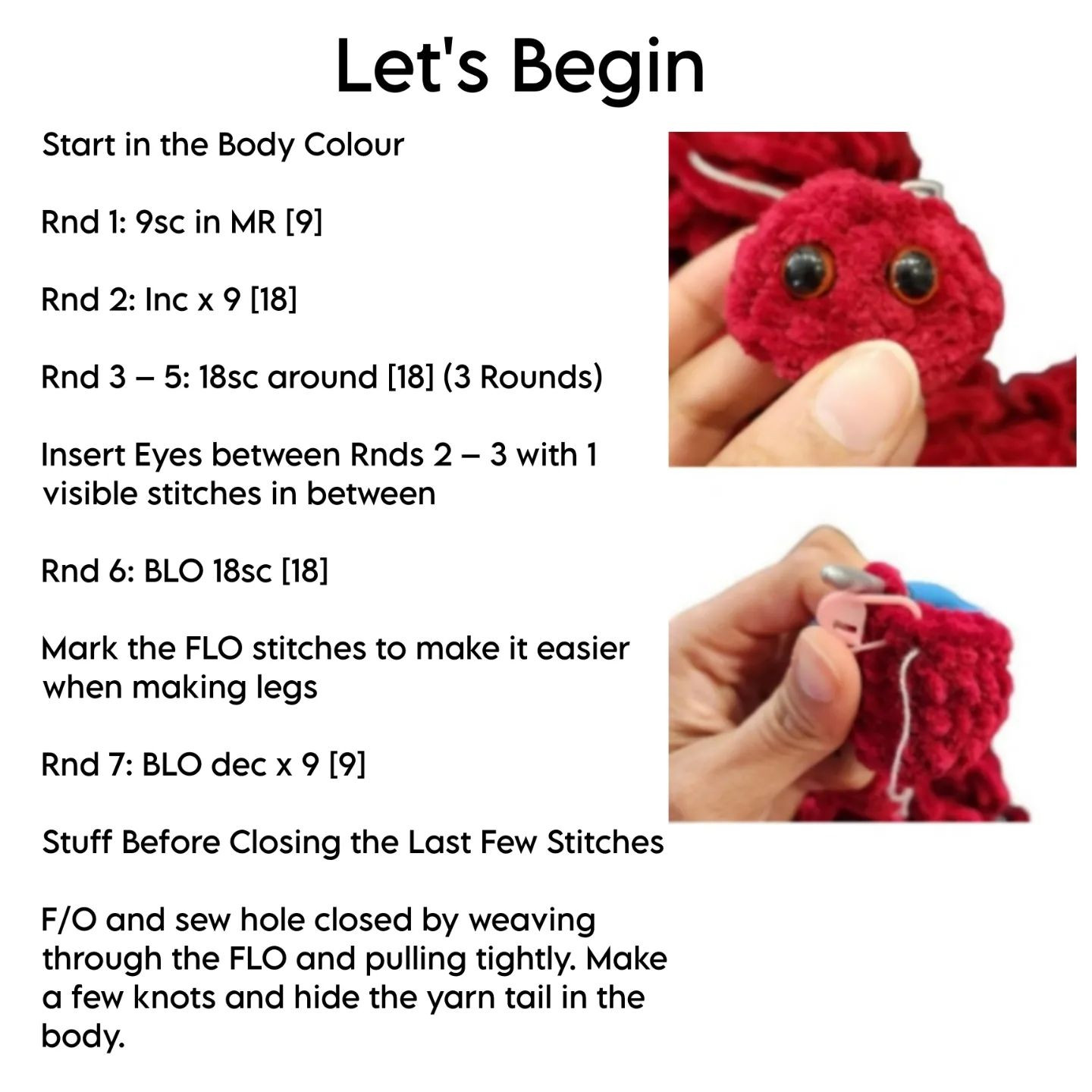 no sew crawford the crab crochet pattern