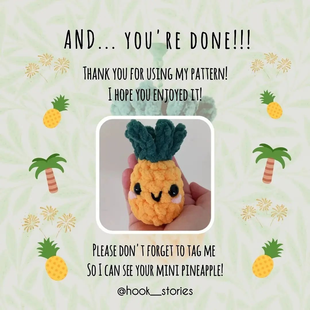 no sew mini pineapple free pattern