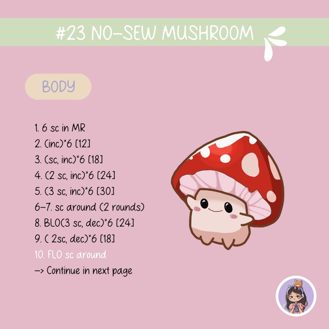 no sew mushroom