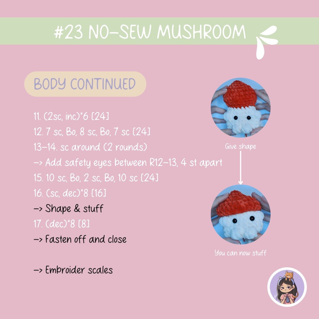 no sew mushroom