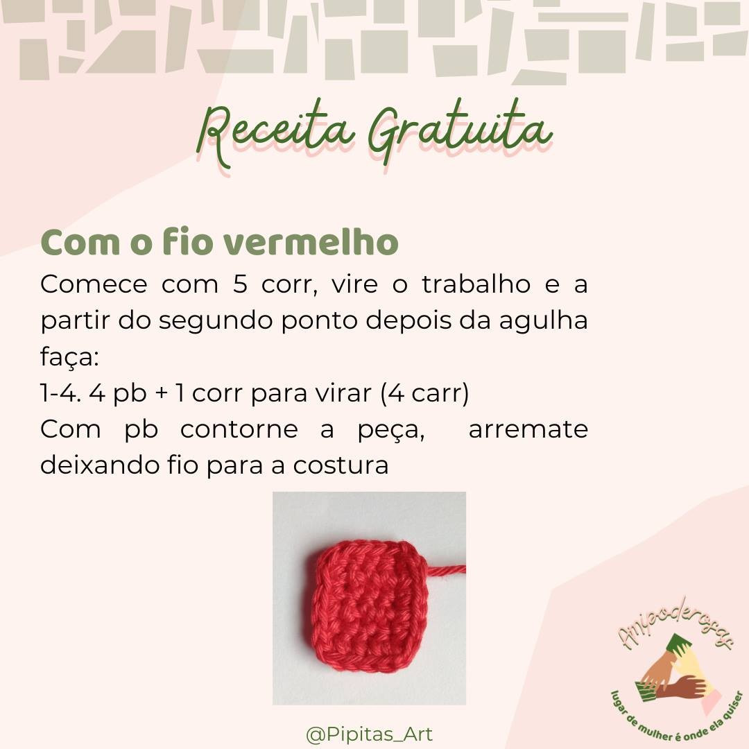 Olá crocheteires! Receita gratuita no ar!