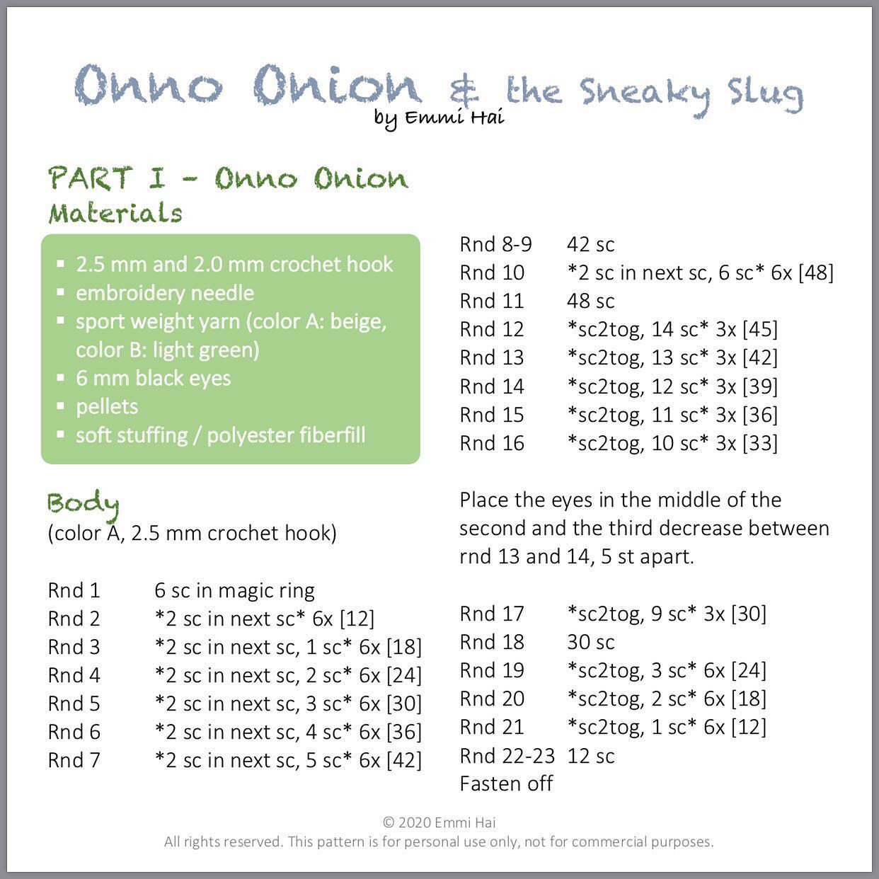 onno onion the sneaky slug