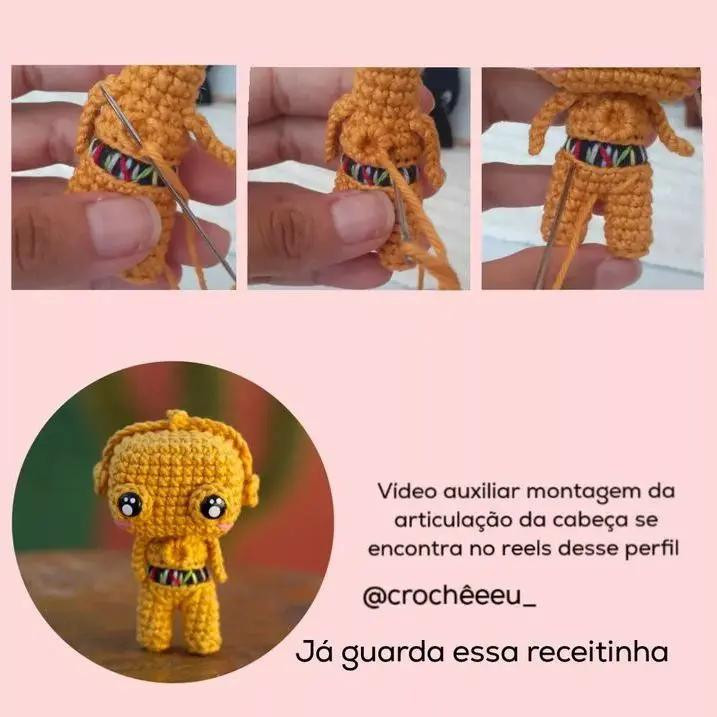 Patrón Gratis @crocheeeu_ #starwars #amigurumitiktok #c3po #amigurumi #tejidocrochet #hiladosmagicos #freeparttern #amigurumilove #patrongratis