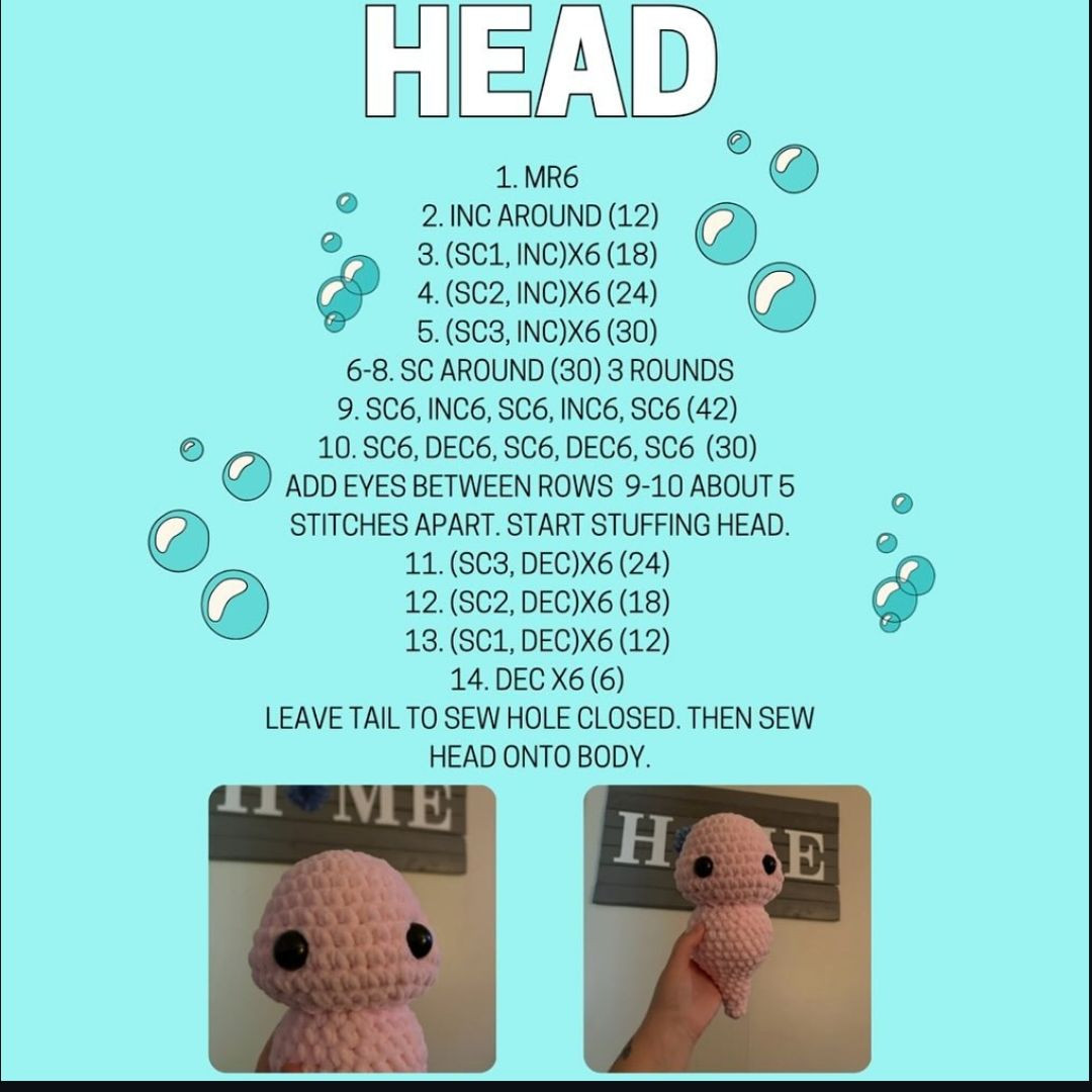 penny the chunky axolotl free pattern