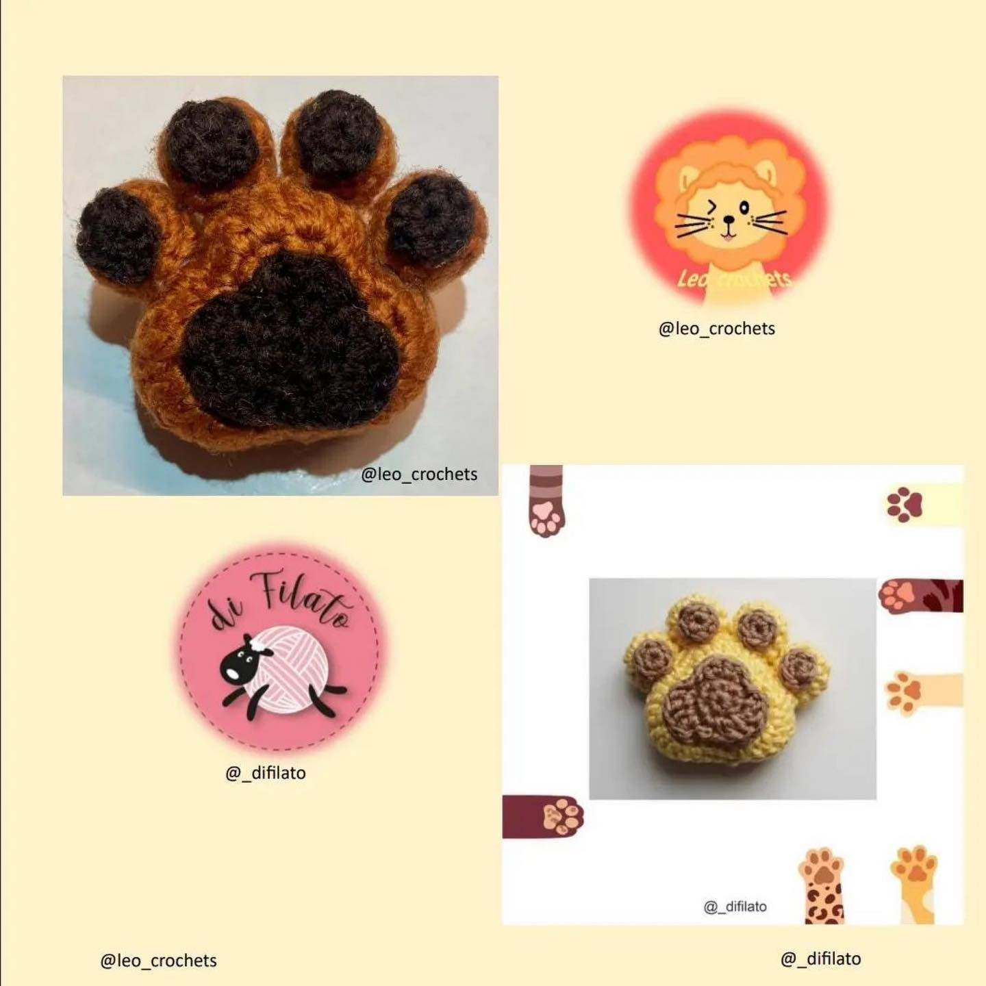 pet paw free pattern