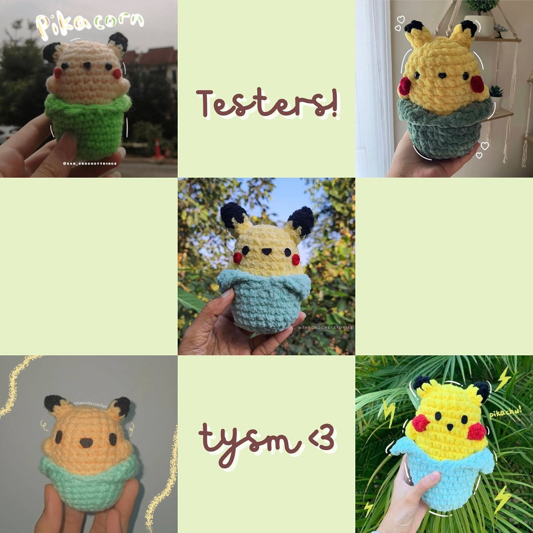 Pikacorn crochet pattern pikachu as a corn