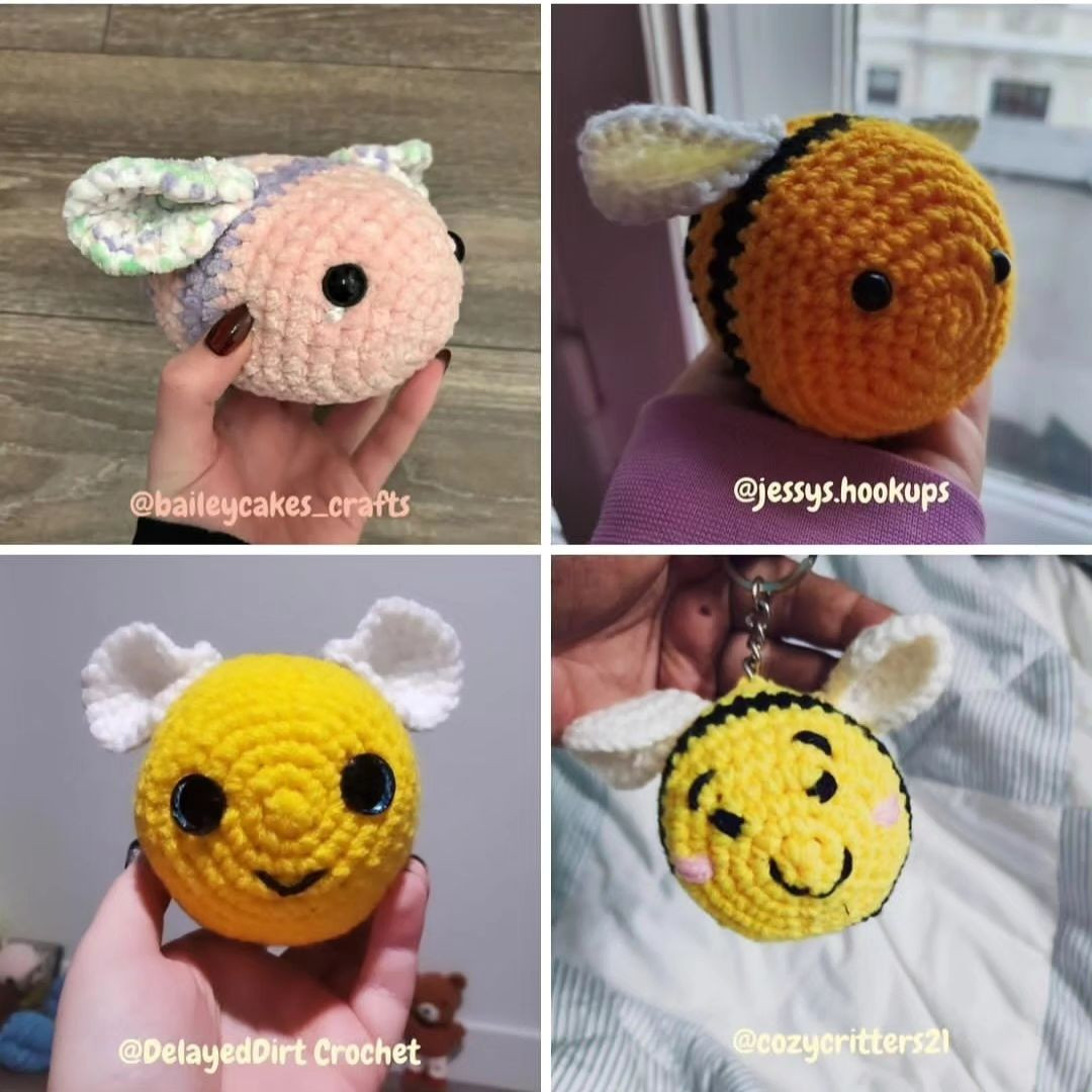 purple bee crochet pattern