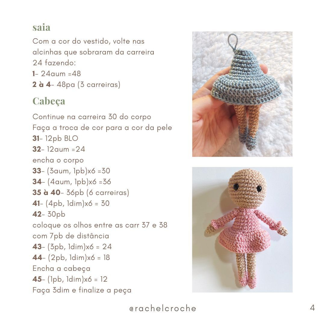 Receita Gratuita - Bonequinha Sophia 💕