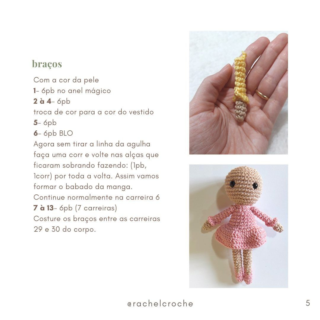 Receita Gratuita - Bonequinha Sophia 💕