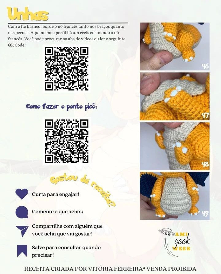 🧡 Receita gratuita desenhada por @amigurumisdavit

Free patterns every day!