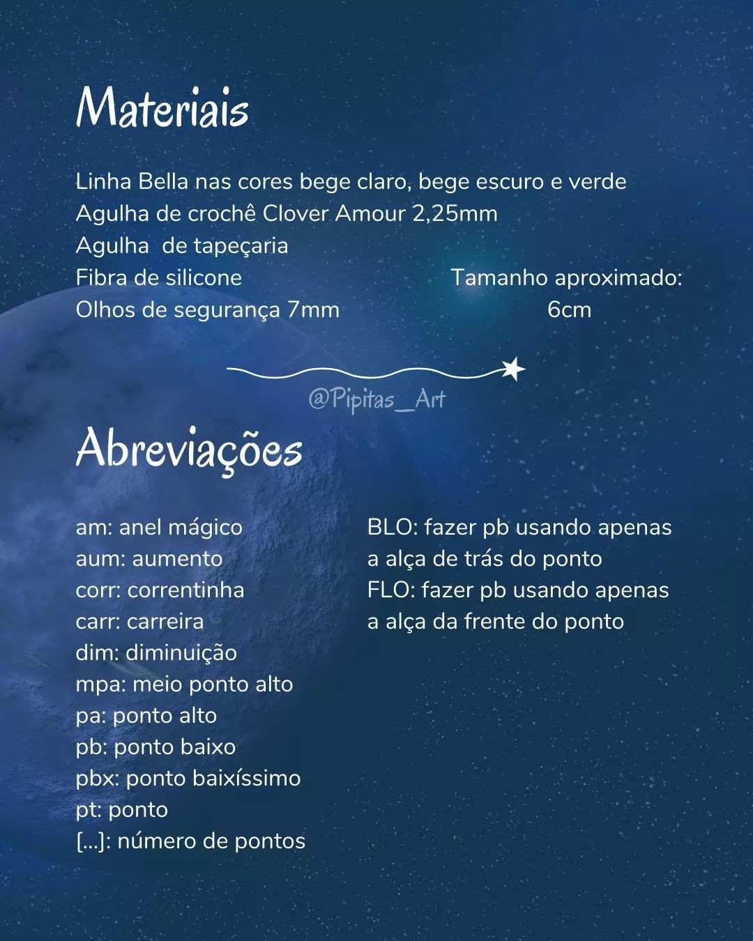 Receita gratuita desse fofo, de apenas 6cm, pra vocês 💫