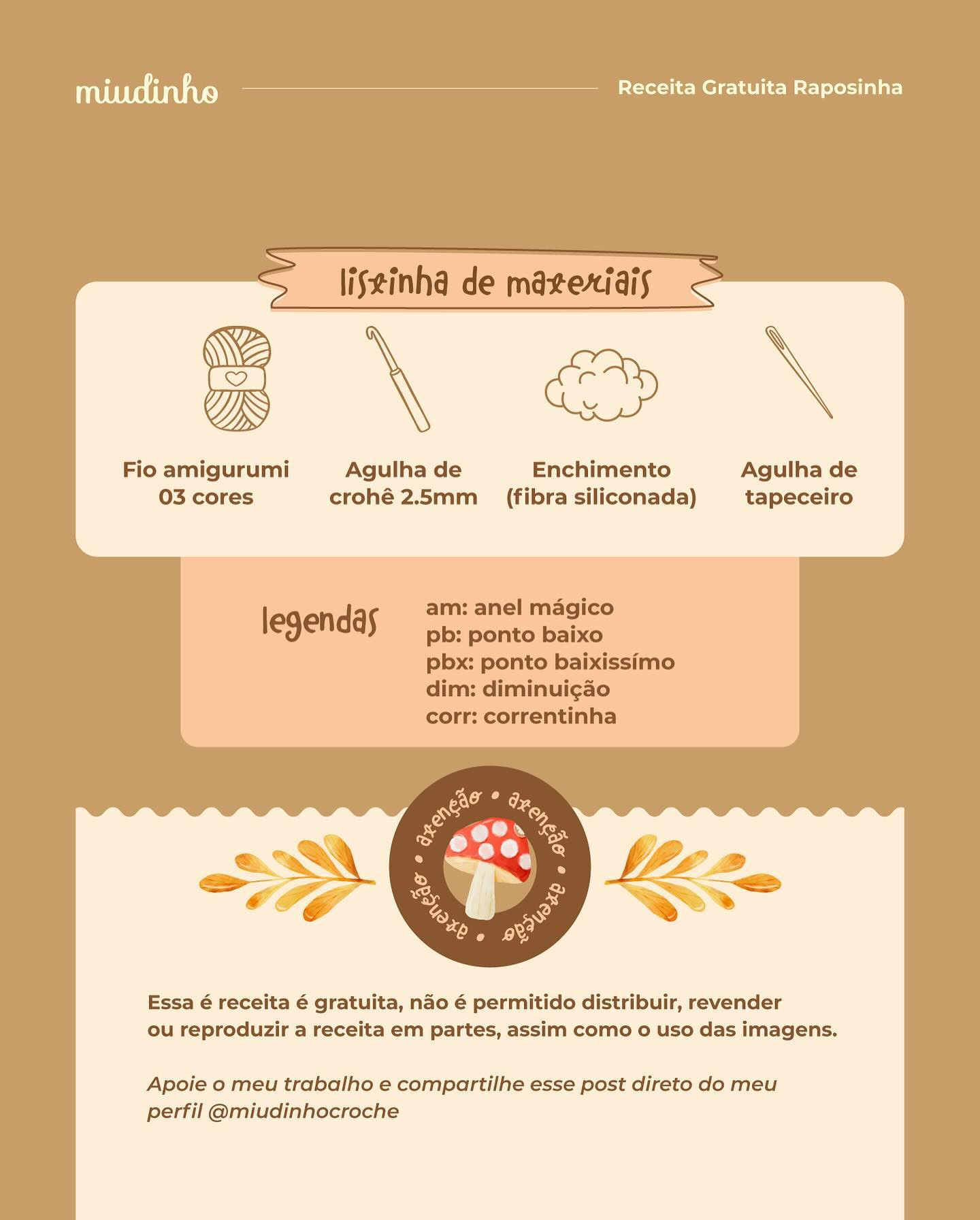 ✨ RECEITA GRATUITA ✨

Num bosque repleto de segredos e encantos, viviam seis inseparáveis amigos: esperta Raposa; o curioso Ouriço; o amigável urso; a graciosa cervo; o ágil coelho; e o brincalhão guaxinim. 🍄