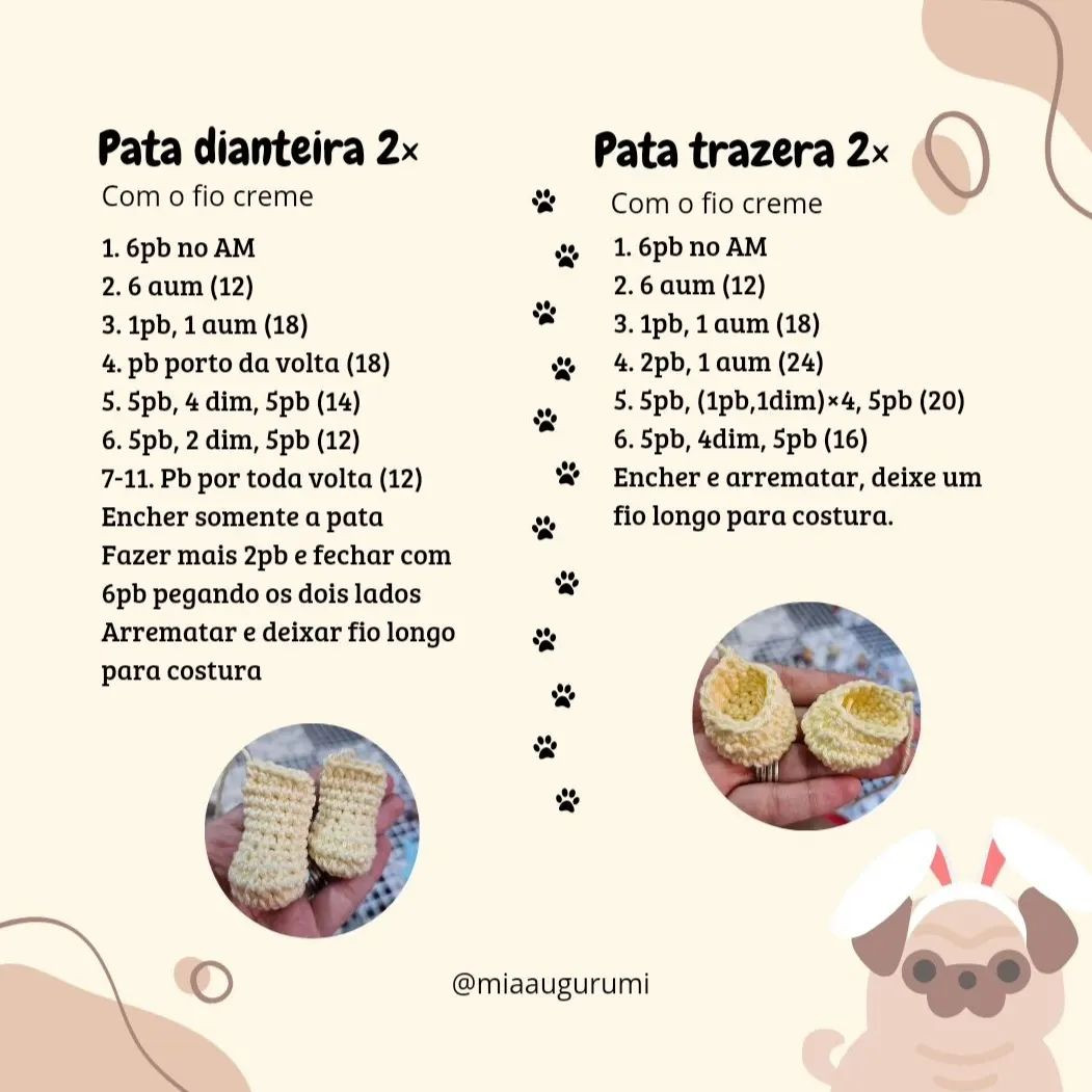 Receita gratuita❤️
Que fofo!😍
Por @miaaugurumi
Por favor!