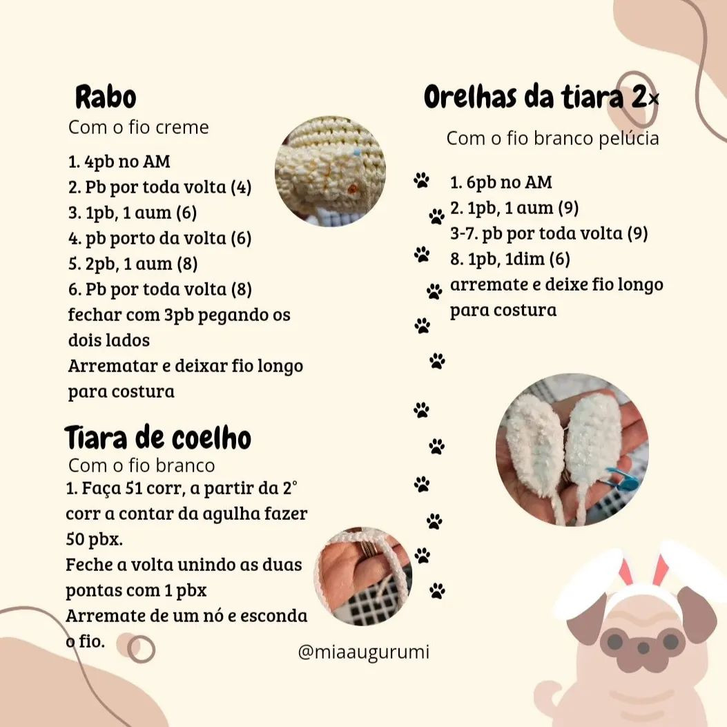 Receita gratuita❤️
Que fofo!😍
Por @miaaugurumi
Por favor!