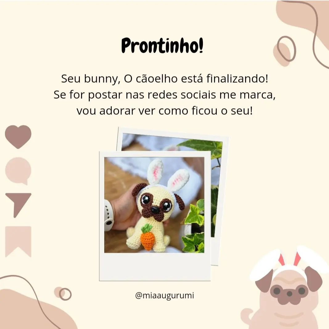 Receita gratuita❤️
Que fofo!😍
Por @miaaugurumi
Por favor!