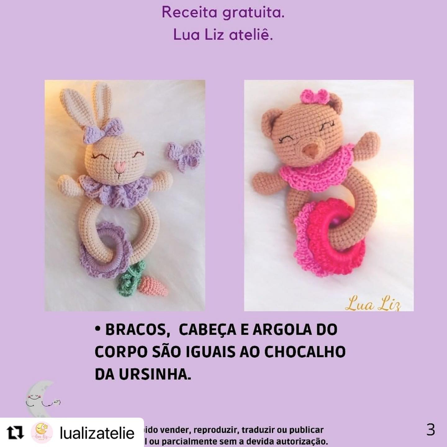 RECEITA GRATUITA

Receitinha chocalho Coelhinha da @lualizatelie