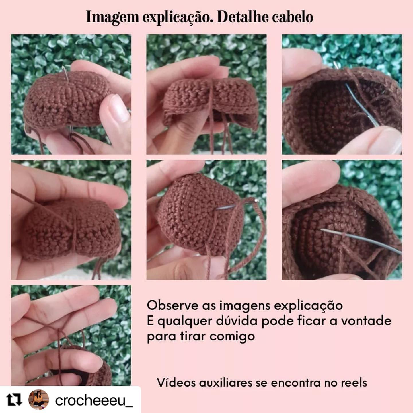 RECEITA GRATUITA
Receitinha Minigeek da @crocheeeu_

Já estão seguindo ela? Sigam lá que tem muitas novidades.