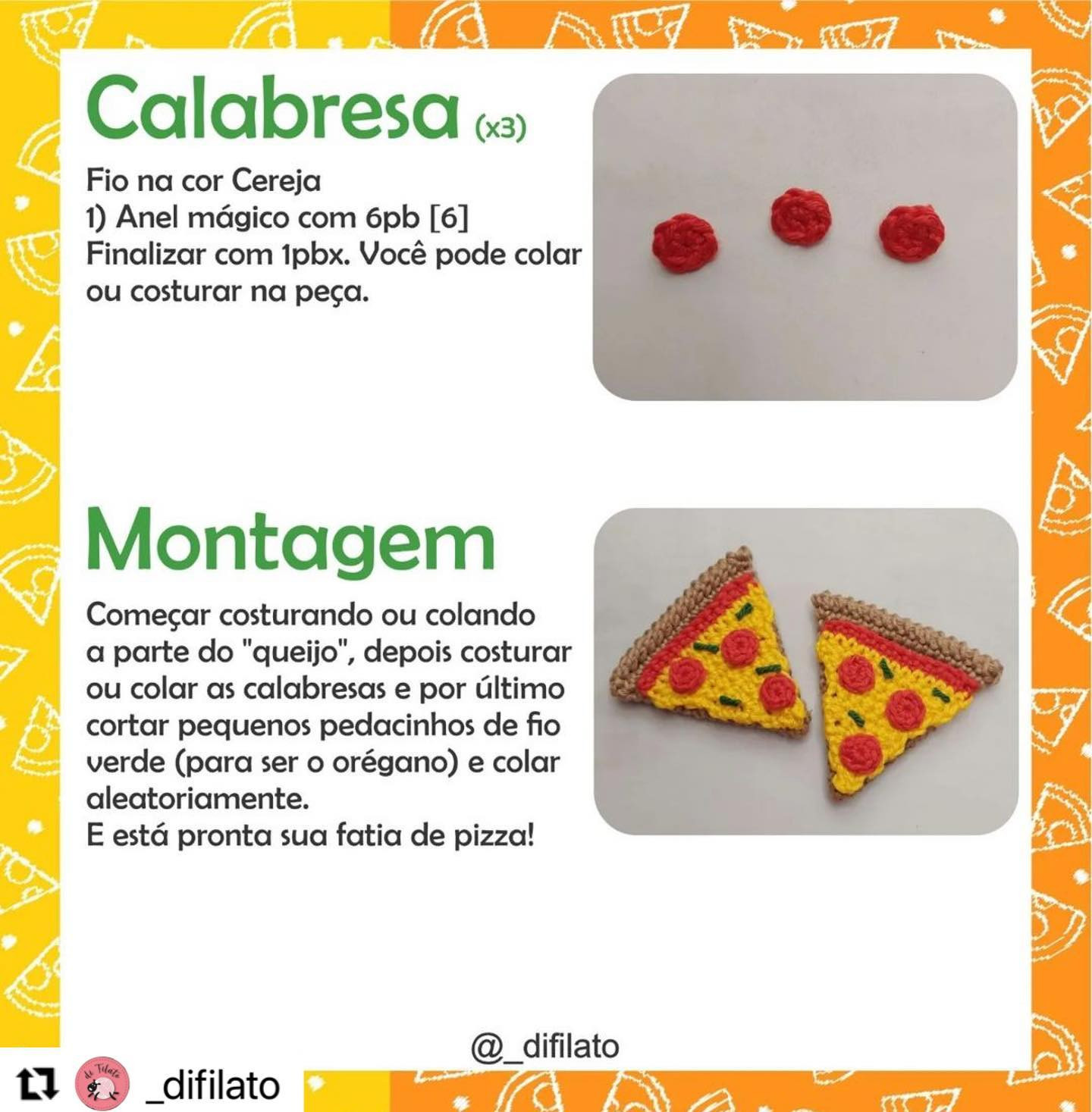 RECEITA GRATUITA
Receitinha pizza da @_difilato

Já estão seguindo ele?? Sigam lá que tem muitas novidades.