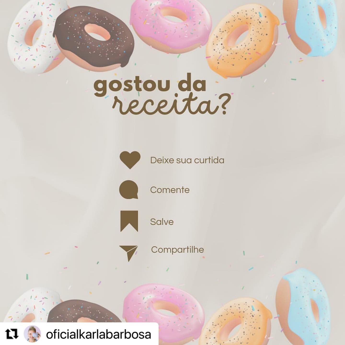 RECEITA GRATUITA

Um Deliciaaa 🍩

Receitinha 🍩 da @oficialkarlabarbosa
AMEI!!!😍