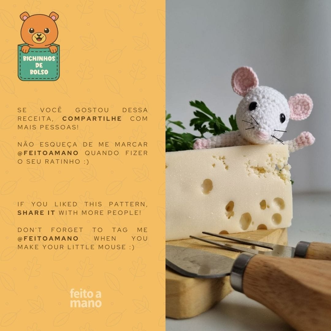 #Repost @feitoamano
...
RECEITA GRATUITA - Shu, o ratinho! para a colab Bichinhos de Bolso | 1ªed. 🐻#bichinhosdebolso