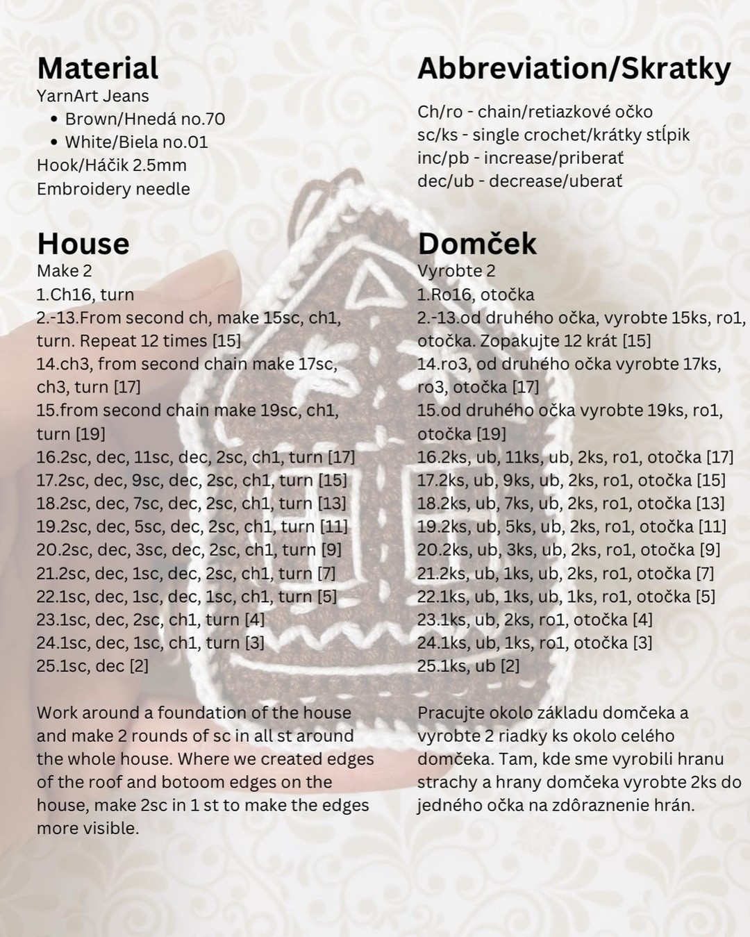 slovak flok house free pattern