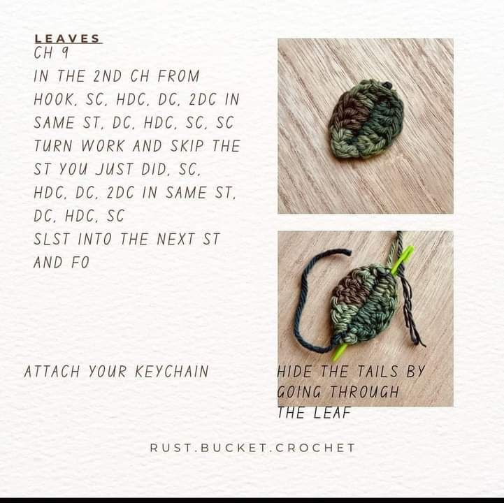 sunflower keychain free pattern