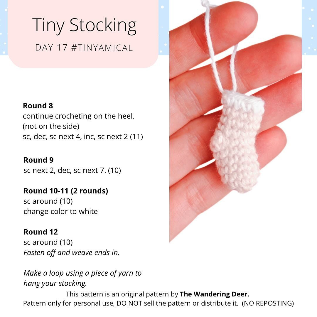 tiny stocking crochet pattern