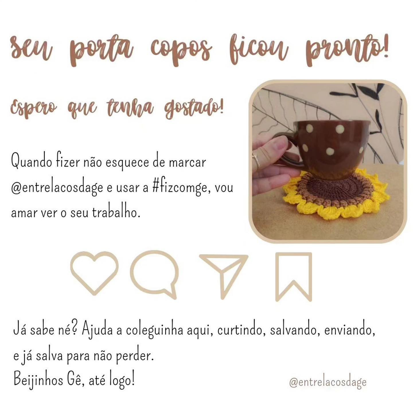 ☀️Todos nos apoiamos☀️ Se as pessoas adicionaram você após a publicação do seu lindo padrão ou se o conteúdo o ajudou a empreender