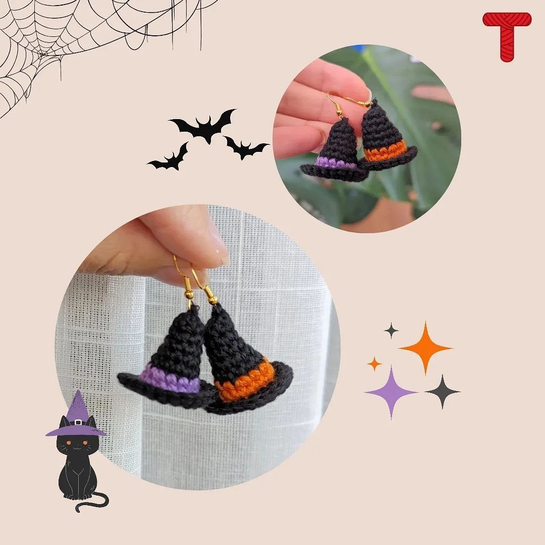 witch hat earrings