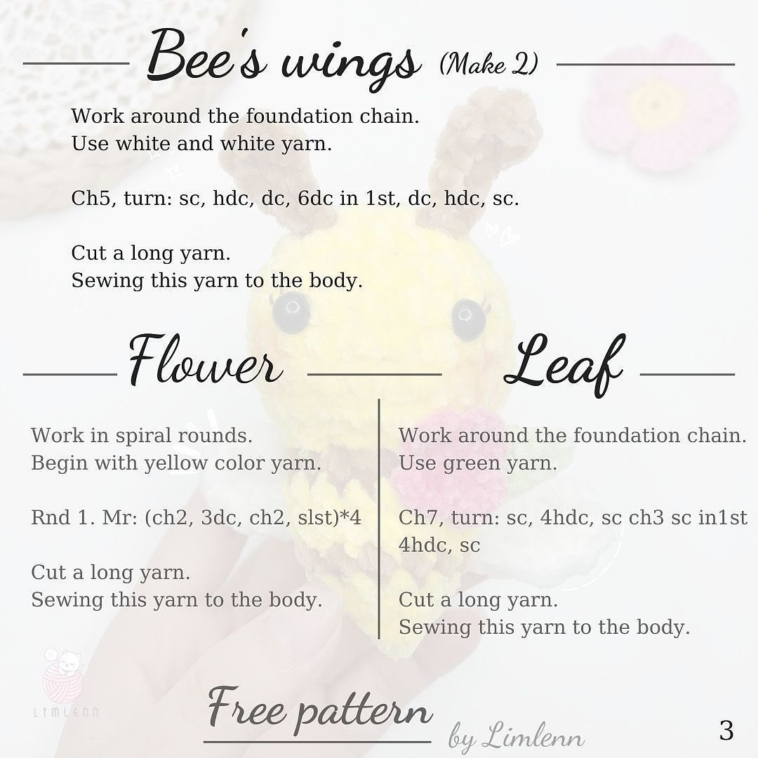 yellow bee Pattern