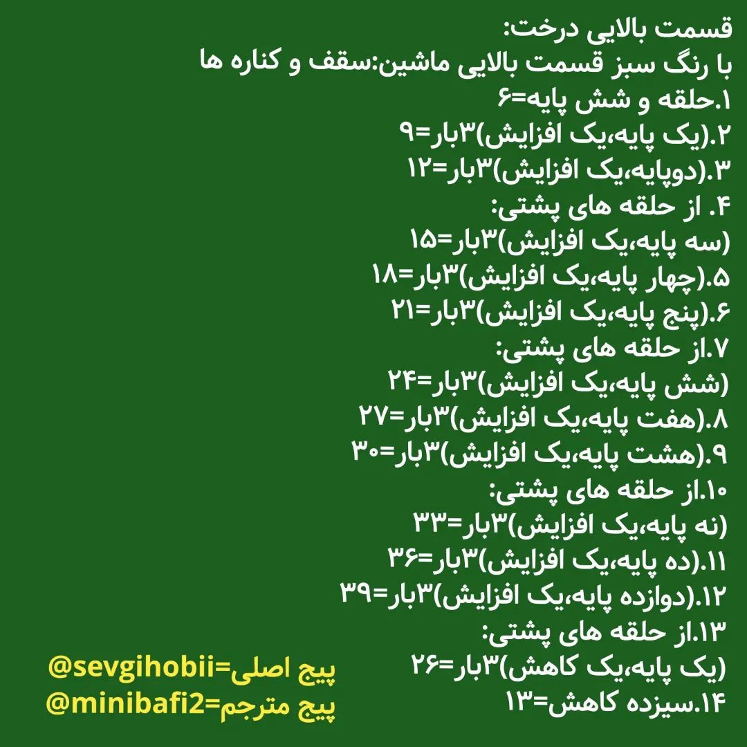 الگوی قلاب بافی درخت کریسمس.