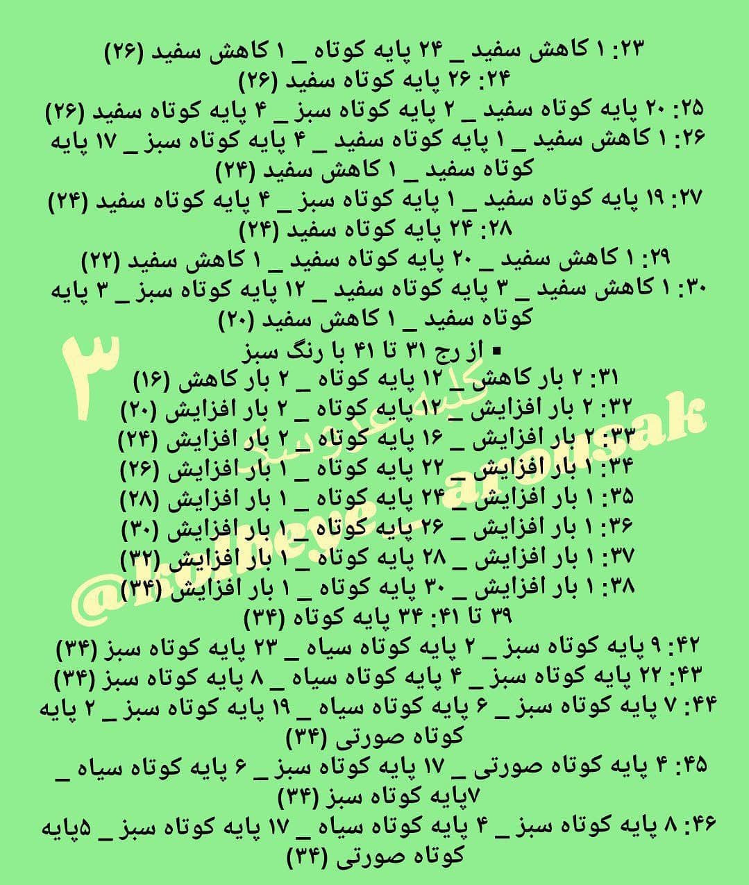 الگوی قلاب بافی زامبی آبی با پیراهن سفید.