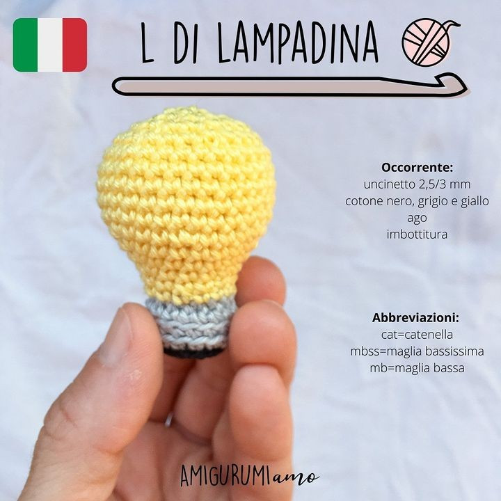 amigurumi light bulb