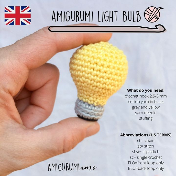 amigurumi light bulb