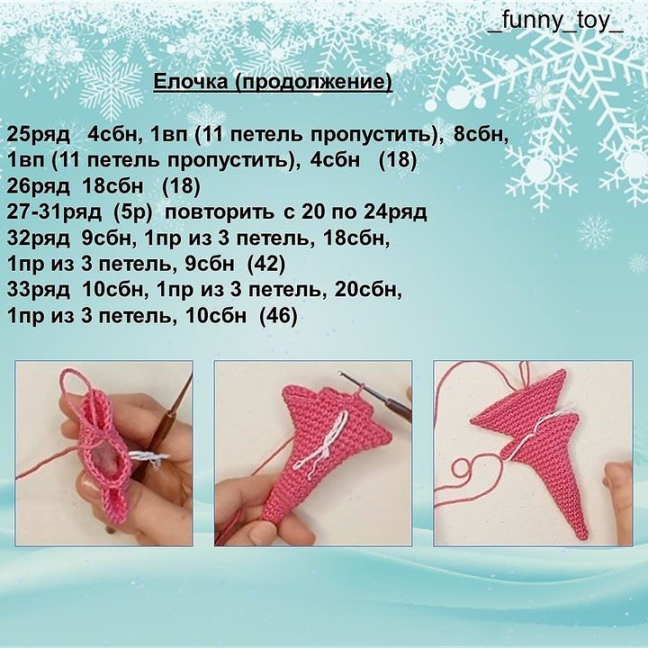 Бесплатное описание от автора @_funny_toy_  Christmas tree