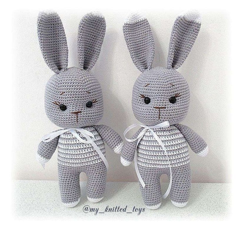 Бесплатное описание от автора @my_knitted_toys 🌷При публикации работ, отмечайте автора 🤗 кролик