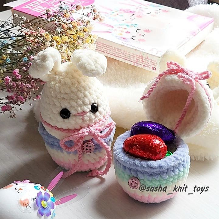 Бесплатное описание от автора @sasha_knit_toys 🌷#мк_пасха_амигуруми