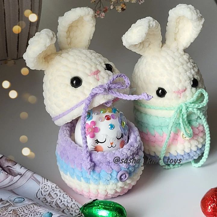 Бесплатное описание от автора @sasha_knit_toys 🌷#мк_пасха_амигуруми