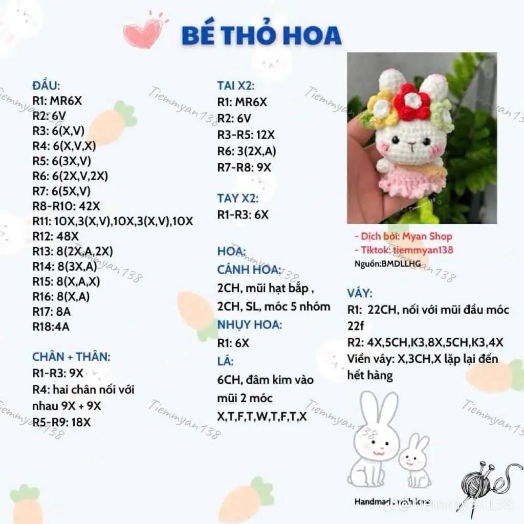 CHART BÉ THỎ HOA 🐇🐇