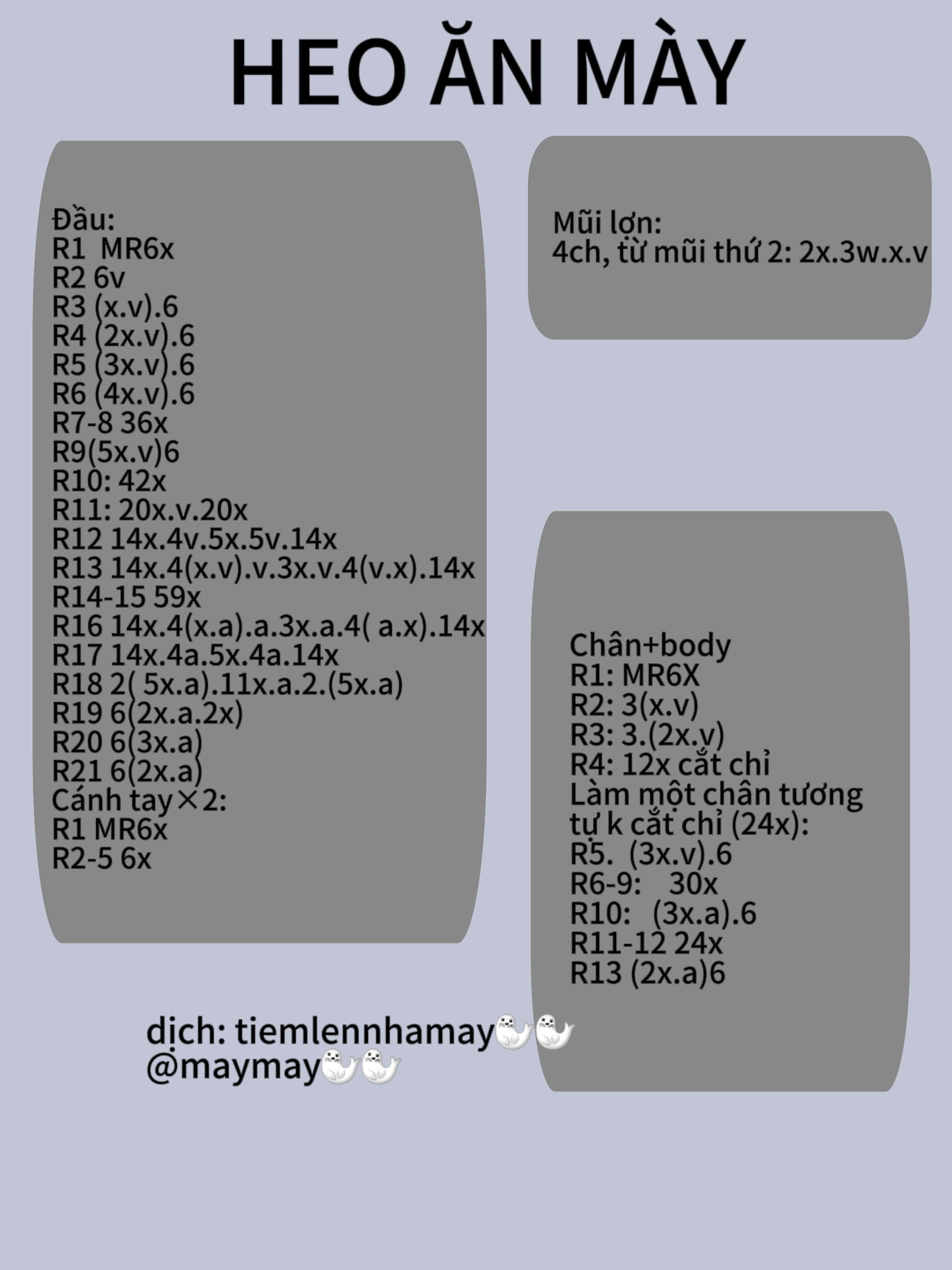 chart móc heo ăn mày